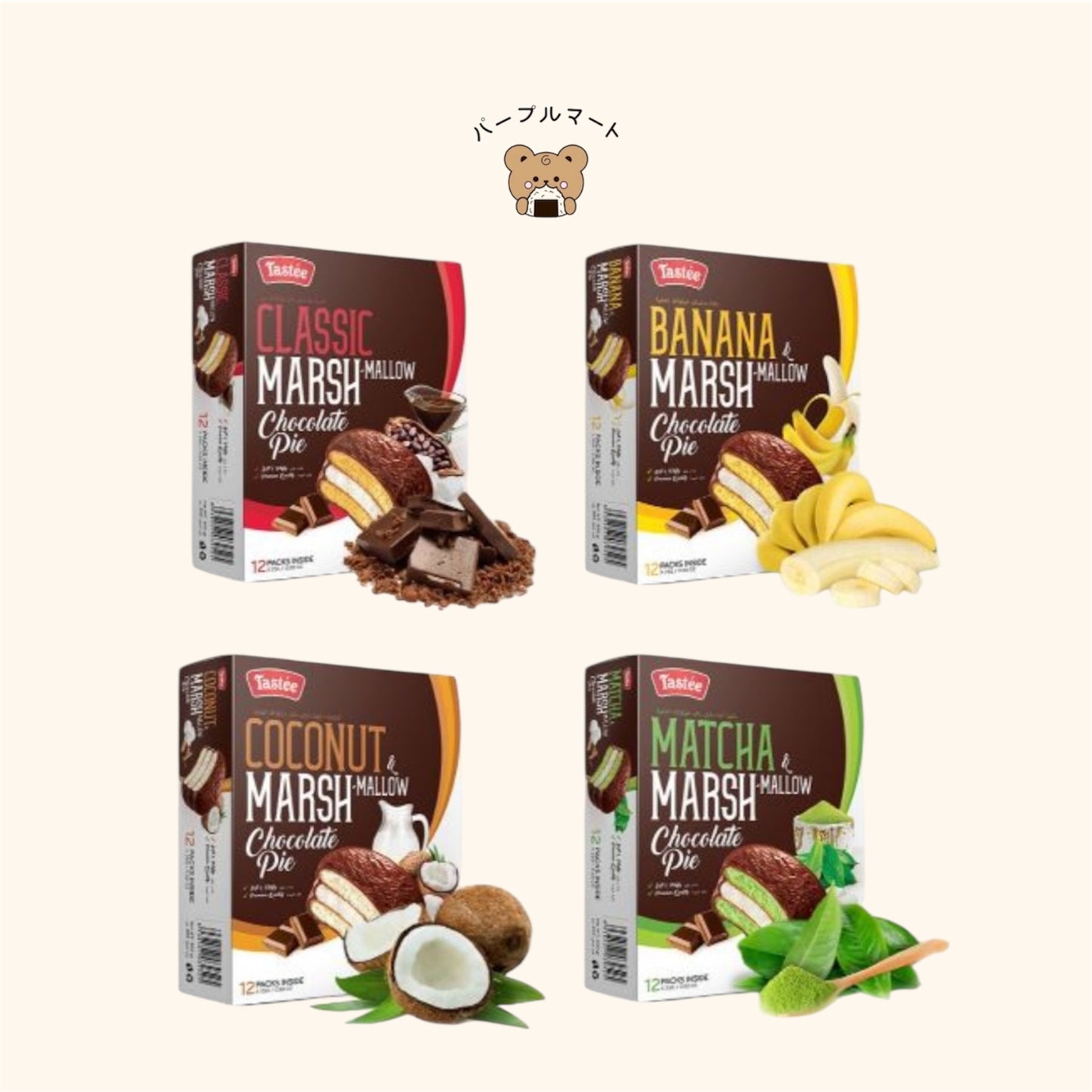 Tastee Chocolate Marshmallow Pie-Assorted Flavour 1 PACK