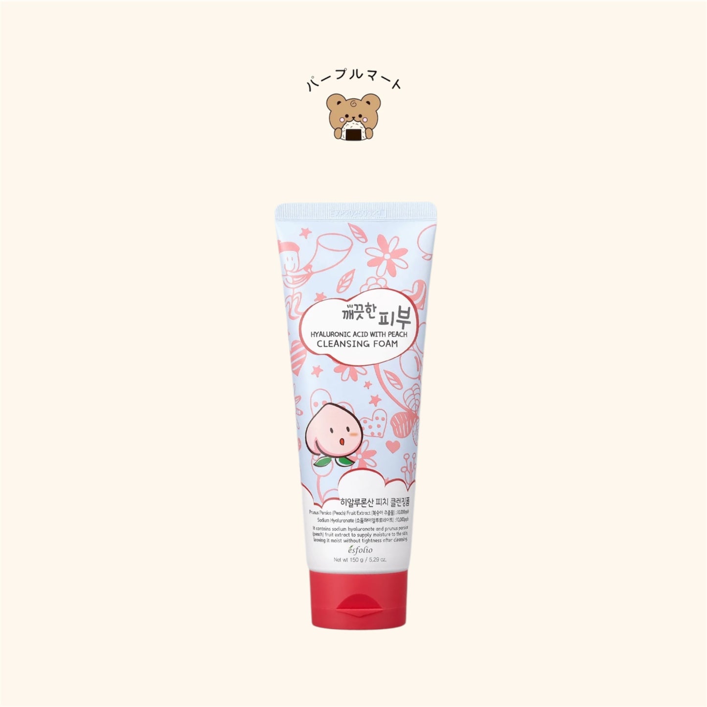Esfolio - Hyaluronic Acid with Peach Cleansing Foam - 150g