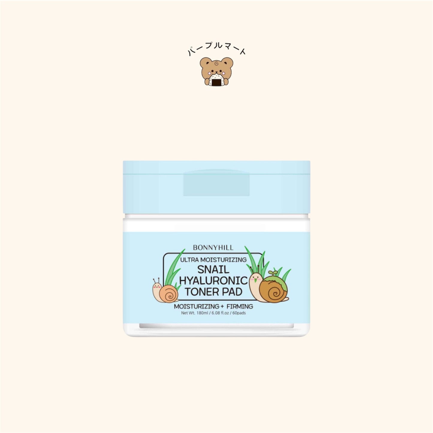 BONNYHILL SNAIL HYALURONIC TONER PAD 180ML (60PADS)