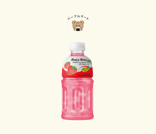 Mogu Mogu Strawberry Drink With Nata De Coco