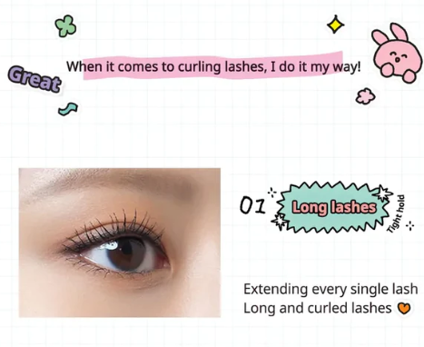 Ink Black Cara Choi Go Sim Special Edition-Long Lash Curling