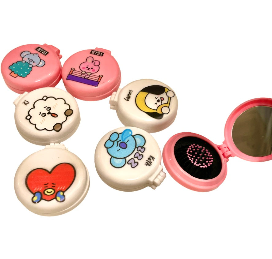 BT21 Compact Mirror with brush